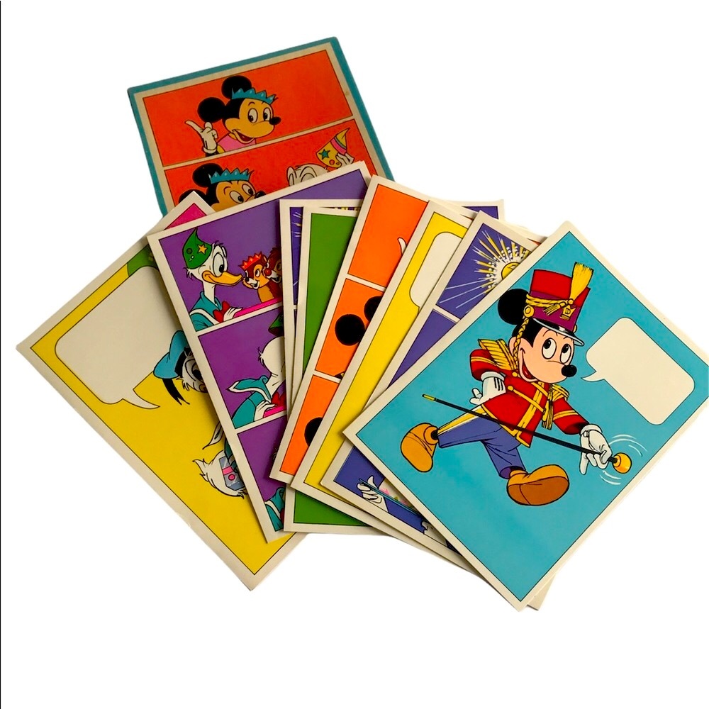 Vintage Disney Birthday Cards 8 Count